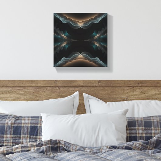 Abstract Wave Energy Canvas Art (Insitu (Slaapkamer))