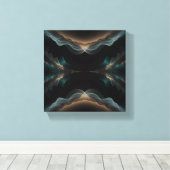 Abstract Wave Energy Canvas Art (Insitu (Houten vloer))
