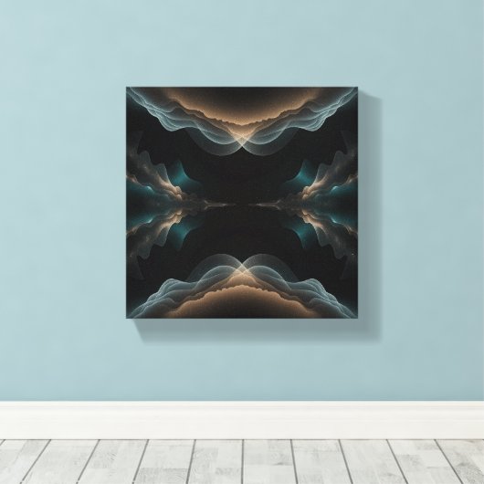 Abstract Wave Energy Canvas Art (Insitu (Houten vloer))