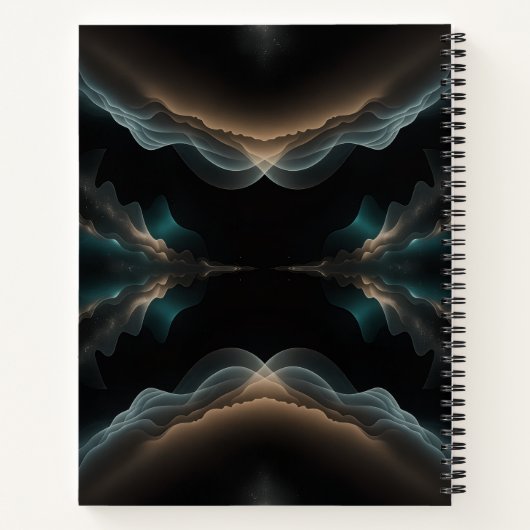 Abstract Wave Energy Spiral Notebook Notitieboek (Achterkant)