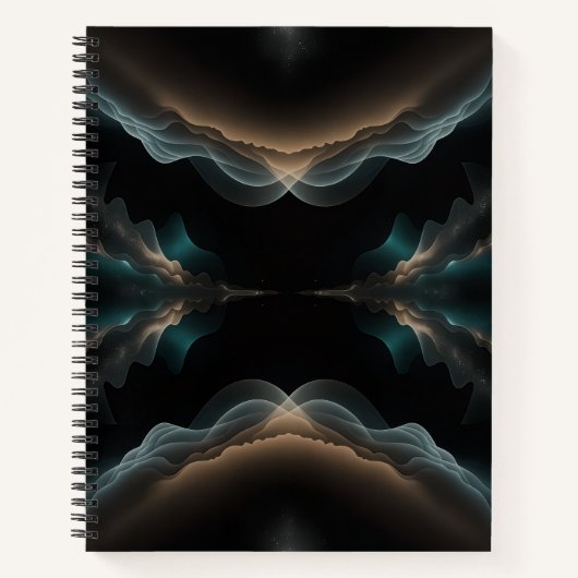 Abstract Wave Energy Spiral Notebook Notitieboek (Voorkant)