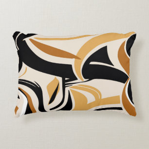 Abstract wave pattern on beige. Vintage I Accent Kussen