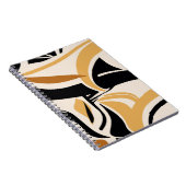 Abstract wave pattern on beige. Vintage I Notitieboek (Rechterzijde)