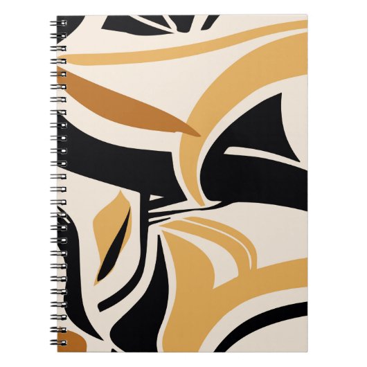 Abstract wave pattern on beige. Vintage I Notitieboek (Voorkant)