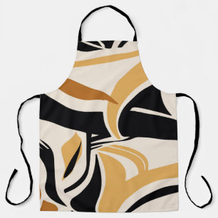 Abstract wave pattern on beige. Vintage I Schort