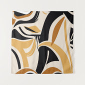 Abstract wave pattern on beige. Vintage I Wandkleed (Voorkant (horizontaal))