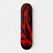 Abstract Wave Red Black Persoonlijk Skateboard (Voorkant)