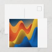 Abstract Waves Briefkaart (Voorkant / Achterkant)