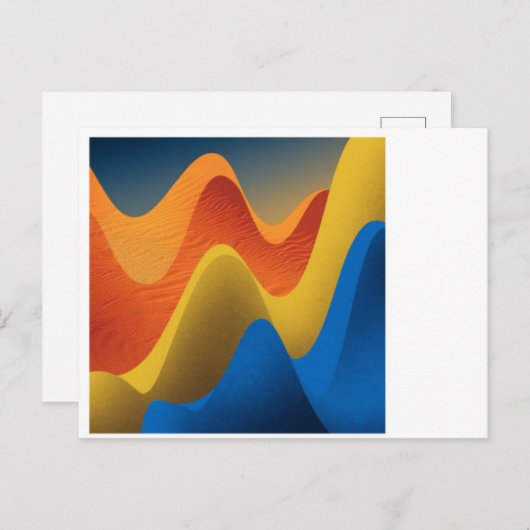 Abstract Waves Briefkaart (Voorkant / Achterkant)