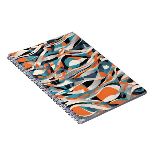 Abstract Waves Notitieboek – modern en dynamisch (Rechterzijde)