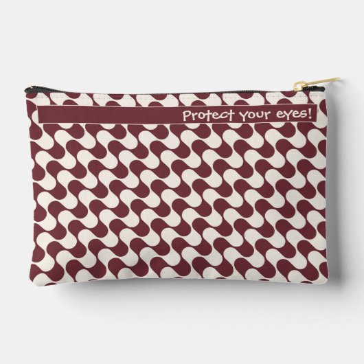 Abstract Waves Red and White with Text Etui (Achterkant)