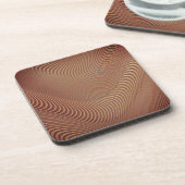 Abstract Wavy Brown Onderzetter (Linkerzijde)