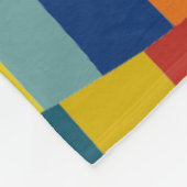 Abstract Wavy Colour Patchwork 291020 Fleece Deken (Hoek)