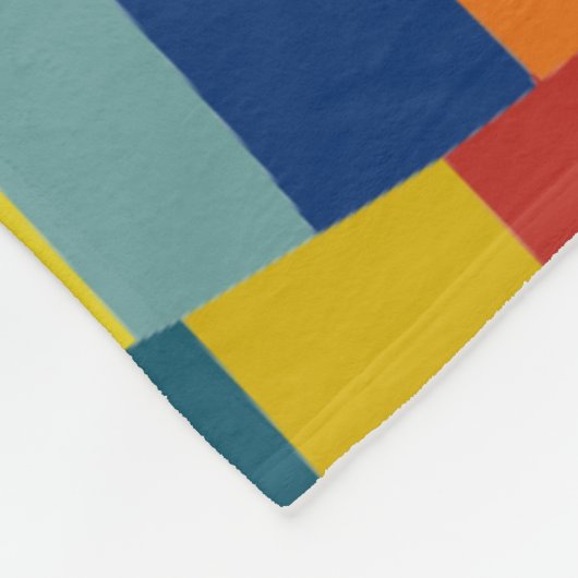 Abstract Wavy Colour Patchwork 291020 Fleece Deken (Hoek)