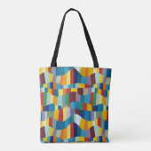 Abstract Wavy Colour Patchwork 291020 Tote Bag (Achterkant)