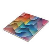 Abstract Wavy kleurrijk patroon Tegeltje (Zijkant)