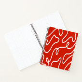 Abstract Wavy Line Art Bold Red Minimalist Pattern Notitieboek (Binnen)