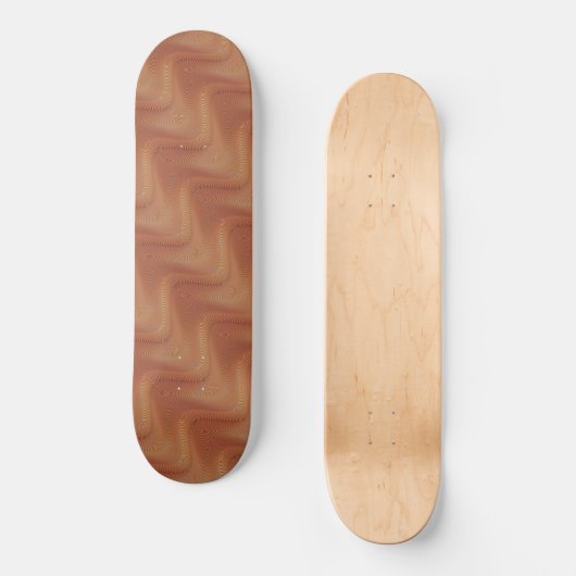 Abstract Wavy Striped Skateboard (Voorkant)
