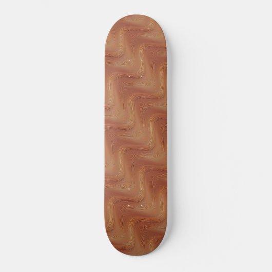 Abstract Wavy Striped Skateboard (Voorkant)