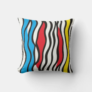 Abstract Wavy Stripes Kussen
