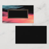 Abstract, wazig, koraal, grijs, rood, rood en zwar visitekaartje (Voorkant / Achterkant)