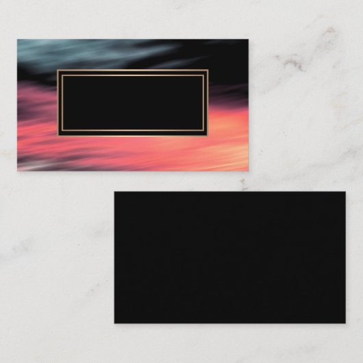 Abstract, wazig, koraal, grijs, rood, rood en zwar visitekaartje (Voorkant / Achterkant)