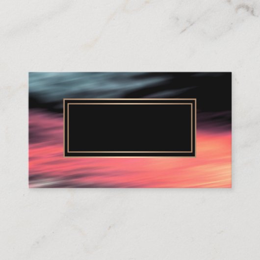 Abstract, wazig, koraal, grijs, rood, rood en zwar visitekaartje (Voorkant)