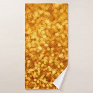 Abstract, wazig, mooi gouden achtergrondlicht badhanddoek