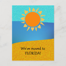 Abstract We verhuisden naar Florida Nieuw Adres Aankondigingskaart