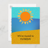 Abstract We verhuisden naar Florida Nieuw Adres Aankondigingskaart (Voorkant / Achterkant)