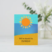 Abstract We verhuisden naar Florida Nieuw Adres Aankondigingskaart (Staand voorkant)