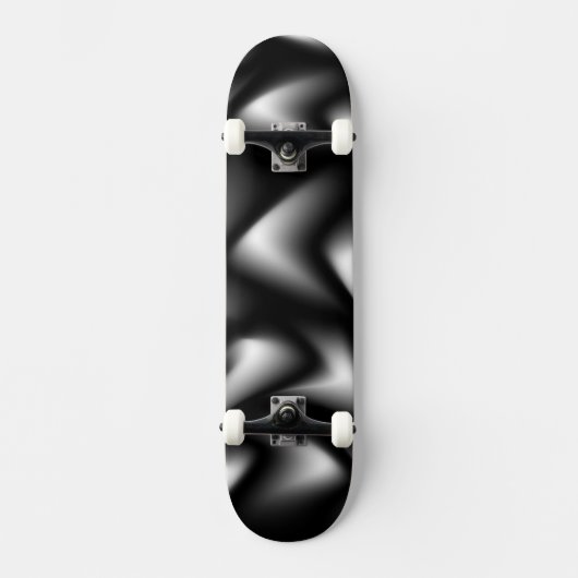 Abstract Weave in zwart-wit Skateboard (Voorkant)