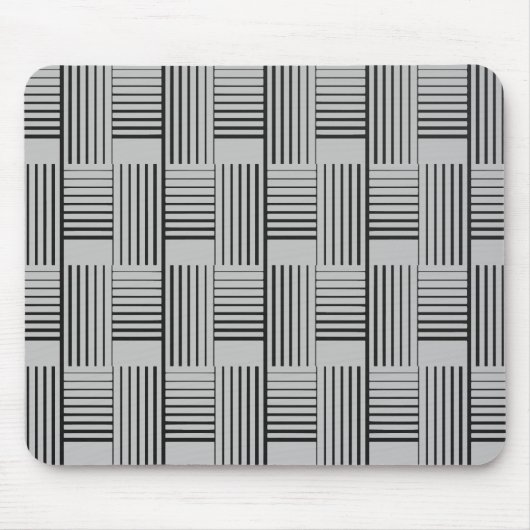 Abstract Weave op zilvergrijs Muismat (Voorkant)