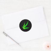 Abstract Weed Leaf Ronde Sticker (Envelop)