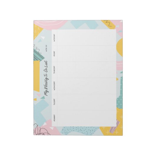 Abstract weekblad notitieblok (Linkerzijde)