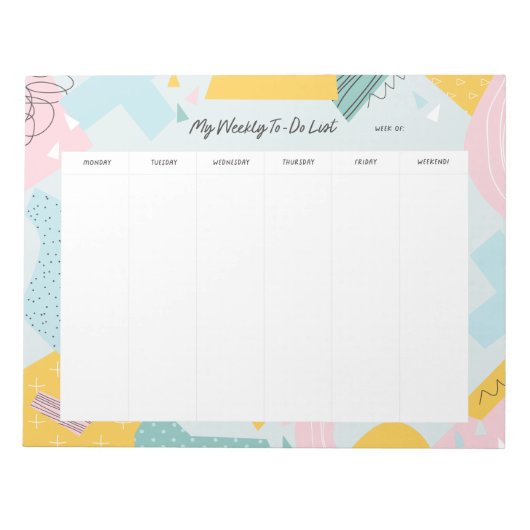 Abstract weekblad notitieblok (Voorkant)