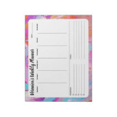 Abstract weekblad om een laptopplanner te maken Notitieblok (Linkerzijde)