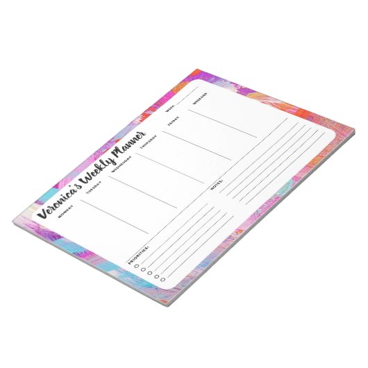 Abstract weekblad om een laptopplanner te maken Notitieblok (Schuin)