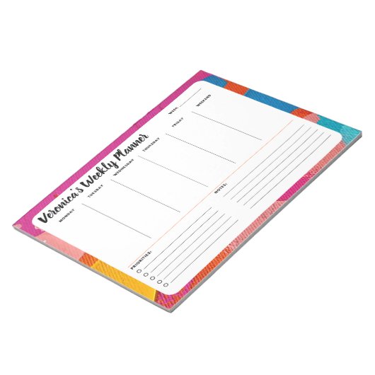 Abstract wekelijks om de planner van de Blocnote v (Schuin)