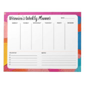 Abstract wekelijks om de planner van de Blocnote v (Voorkant)