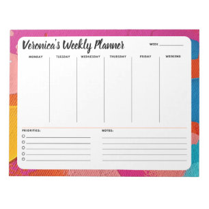 Abstract wekelijks om de planner van de Blocnote v