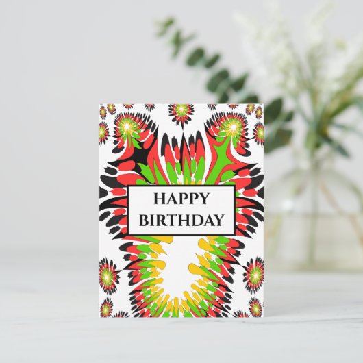 abstract wenskaart (Staand voorkant)