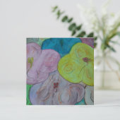 Abstract Wenskaart Floral Kaart (Staand voorkant)