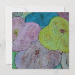 Abstract Wenskaart Floral Kaart
