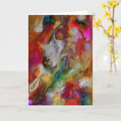 Abstract Wenskaart Kaart (Gele Bloem)