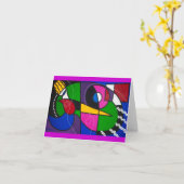 Abstract Wenskaart Kaart (Gele Bloem)