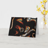 Abstract Wenskaart Kaart (Gele Bloem)