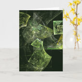 Abstract Wenskaart met verdraaide balans Kaart (Gele Bloem)