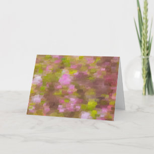 Abstract Wenskaart van de lenteseizoenen Pinks Kaart