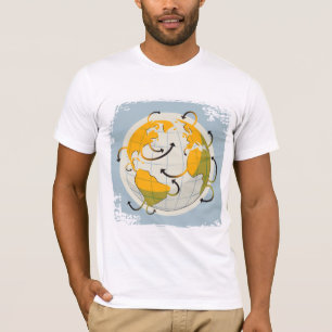 Abstract Wereldbol Mannen T-shirt
